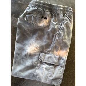 Sanctuary x Anthropologie Cargo Pants Pink Gray Tie Dye Womens XL Pull On Jogger